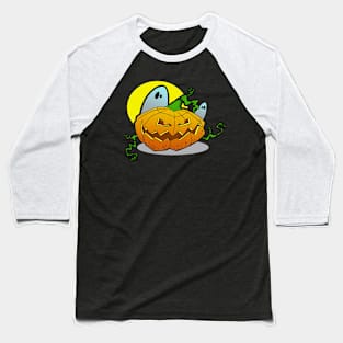 Haunted Pumpkin Baseball T-Shirt